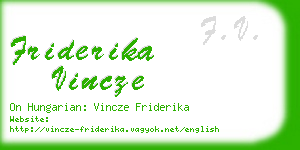 friderika vincze business card